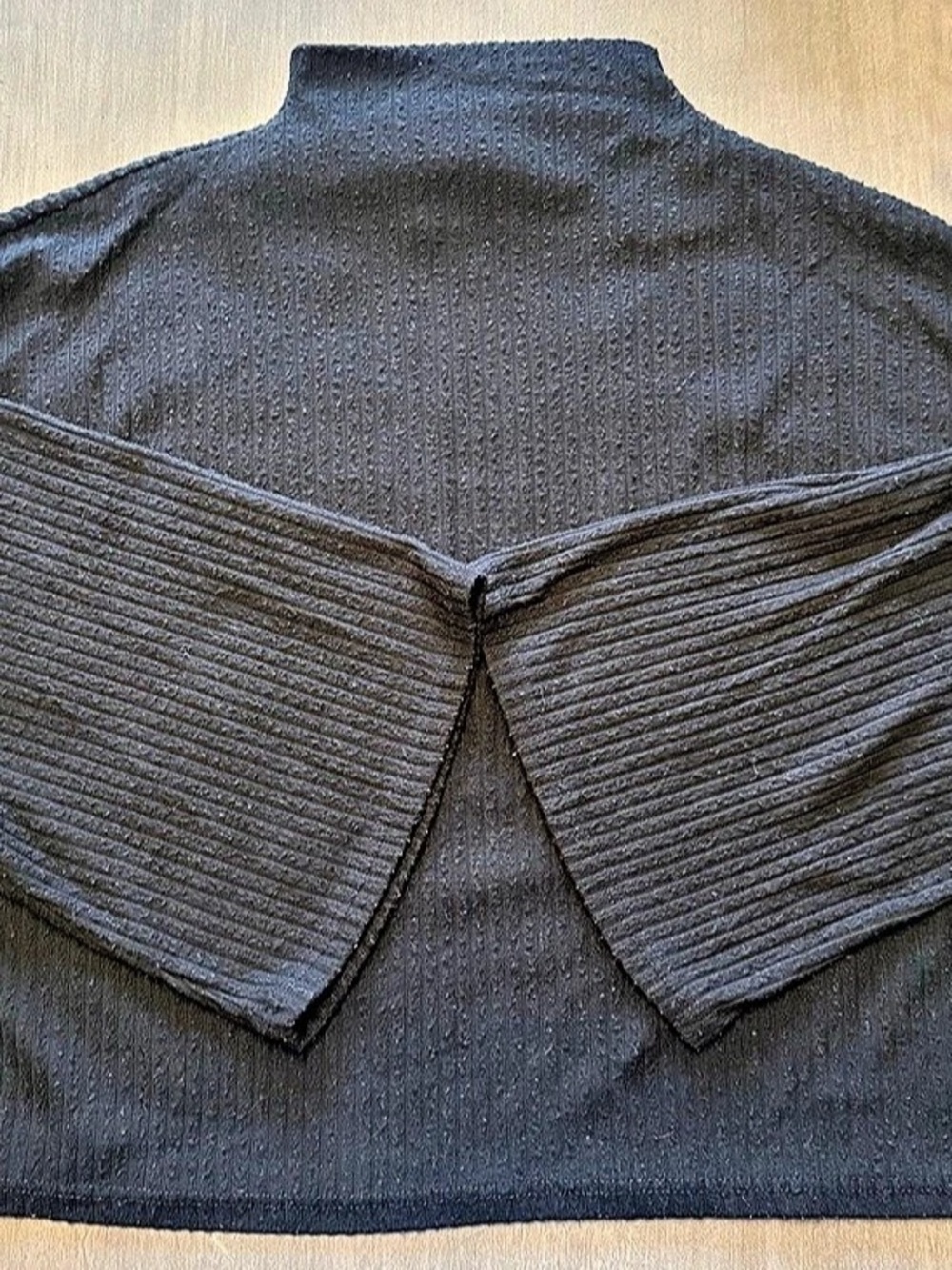 Mikey & Joey Black Ribbed Mock Neck